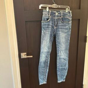 High rise Anthropologie Pilcro & the Letterpress blue Jean available!